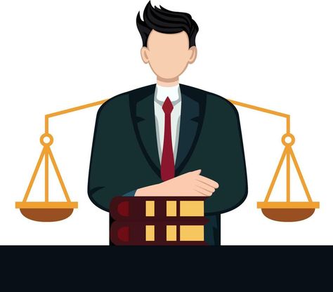 lawyer with stack of law books and balance scale flat style vector illustration , attorney vector image Lawyer Illustration Art, Lawyer Clipart, Lawyer Drawing, Lawyer Illustration, Law Illustration, Suit Drawing, Balance Scale, Dotted Dress, Vector Character Design