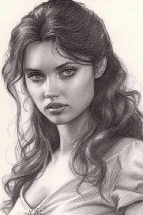 Anime Sketch Easy, Realistic Face Drawing, Beautiful Pencil Sketches, Pencil Sketch Portrait, Pencil Portrait Drawing, Face Sketch, Beauty Art Drawings, Figure Sketching, Ink Artwork