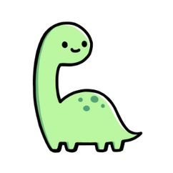 Cute Brontosaurus, Cute Flower Drawing, Easy Dragon Drawings, Cute Small Drawings, Round Of Applause, Cute Easy Doodles, Kids Background, Animal Doodles, Cute Animal Drawings Kawaii