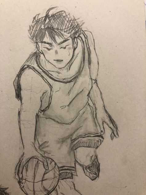 Basketball Drawings Aesthetic, Basketball Sketch Art, Aesthetic Basketball Drawing, Basketball Player Reference, Basketball Anime Drawing, Basketball Players Drawing, Basketball Aesthetic Drawing, Basketball Reference Pose, Basketball Art Draw