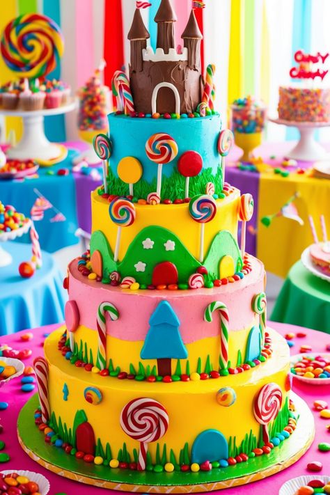 Turning 16 is a real milestone, and the cake sets the tone for this unforgettable celebration. Discover 18 amazing Sweet 16 cake ideas that will completely wow the birthday girl! From glamorous tiered creations to playful candyland themes, there’s something perfect for every style and taste. Whether planning a lively bash or a cozy gathering, these cake suggestions will make her special day truly memorable Candyland Cake Ideas, 16 Cake Ideas, Sweet 16 Cake Ideas, Candy Theme Cake, Chocolate Explosion Cake, Chocolate Candy Cake, Sweet 16 Cake, Candyland Cake, Ice Cream Cone Cake