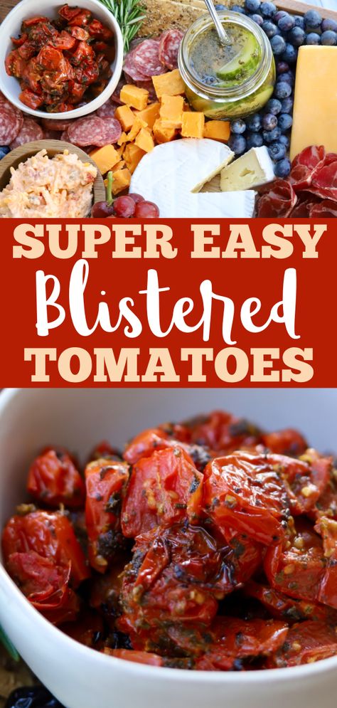 Baked Tomatoes, Roasted Cherry Tomatoes, Tomato Pasta, Tomato Recipes, Vegan Paleo, Yummy Sides, Everyday Food, Tandoori Chicken, Cherry Tomatoes