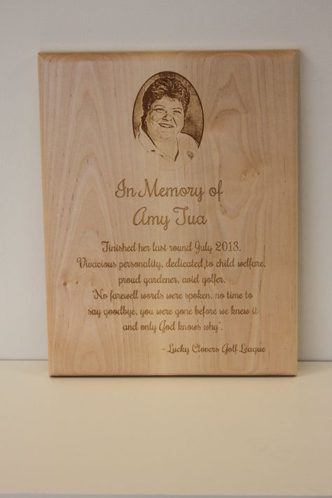 Wooden Memorial Plaque - http://ipadlaserengraving.com/6519/wooden-memorial-plaque/ Commemorative Plaque, Memorial Plaque, Lucky Clover, Flash, Book Cover, Birthday