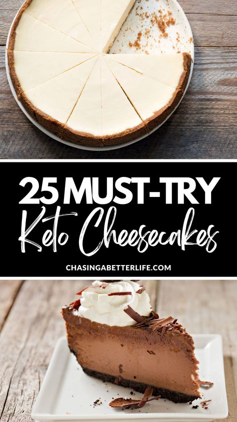 Looking for the perfect cheesecake that allows you to indulge yet stay on plan? These ketogenic cheesecakes are the perfect blend of creamy, tangy ,and sweet and keep you burning fat. #keto #ketocheesecake No Bake Keto Cheesecake, Keto Cheesecake Recipes, The Perfect Cheesecake, Keto No Bake Cheesecake, Perfect Cheesecake, No Bake Chocolate Cheesecake, Bariatric Friendly Recipes, Low Carb Low Fat Recipes, Keto Diet Snacks