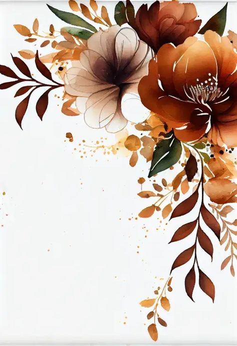 Brown Flower Background, Image Flower, Botanical Floral Prints, Flower Background Images, Floral Graphics, Phone Wallpaper Boho, Botanical Flower Art, Floral Cards Design, Brown Flower