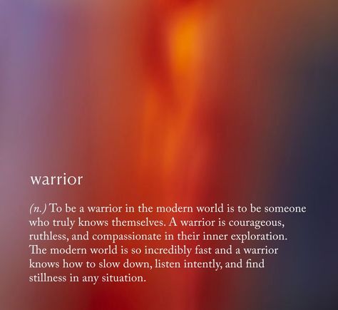 To be a warrior is to find strength within our own spirit. To wage the inner battle inside that asks us to overcome ourselves again and again. A warrior harnesses their inner strength, cultivates resilience, and develops a deep understanding of who they are and what they value. Explore with us the journey of becoming a warrior, the courage of vulnerability, and the art of balance. Warrior Affirmations, You’re A Warrior Quotes, Inner Strength Quotes Warriors, Art Of Balance, Warrior Training, Be A Warrior, Warrior Within, Holistic Care, Inner Warrior