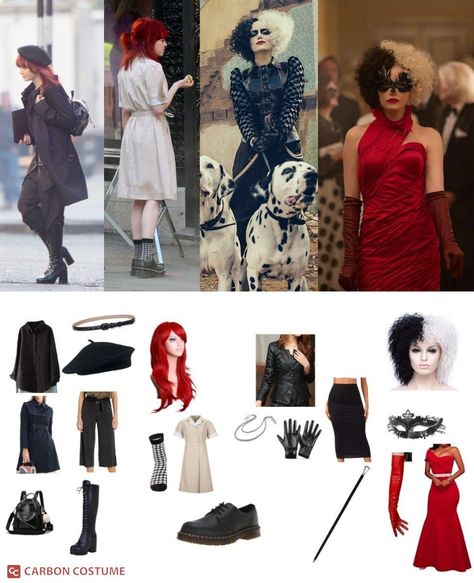 Cruella de Vil from Cruella Costume | Carbon Costume | DIY Dress-Up Guides for Cosplay & Halloween Cruella Deville Costume Diy, Diy Cruella Deville Costume, Cruella Fashion, 1970s London, Fashion Designers Names, Cruella Deville Costume, Cruella Costume, Villain Costumes, Cruella Deville