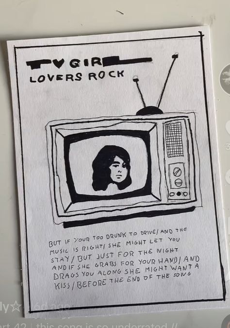 DIY wall posters, grunge wall posters, TV girl print Diy Music Poster Ideas, Tv Girl Painting Ideas, Tv Girl Sketch, Grunge Wall Posters, Homemade Poster Ideas For Room, Tv Girl Drawing Ideas, Tv Girl Painting, Diy Wall Posters, Tv Girl Drawing