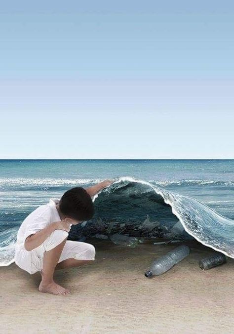 Ocean Pollution, Save Our Oceans, Artistic Pictures, Trash Art, Gcse Art, Art And Illustration, Save Earth, Environmental Art, Surreal Art