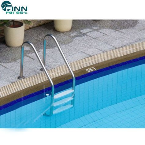 Custom Multi-Step Stainless Steel Pool Ladder|Fenlin Seimming Pool Equipment Diy Pool Ladder, Intex Pool Ladder Ideas, Diy Pool Ladders For Above Ground Pools, Pool Ladders For Inground Pools, Pool Safety Net, Stainless Steel Pool, Pool Rails, Cement Pools, Steel Pool