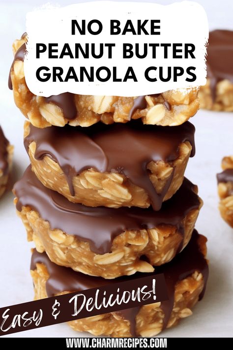 Satisfy your snack cravings with these delicious no-bake peanut butter granola cups. Perfectly blended with oats, honey, and rich peanut butter, these easy-to-make cups are ideal for busy individuals and families who appreciate quick, healthy treats. Enjoy the crunch and nutrition in each bite, making it a perfect after-school snack or an energizing pick-me-up. Learn how to make these simple granola cups at home without an oven, so you can relish every moment of their delightful flavor! Perfect for meal prep or a homemade snack! Peanut Butter Granola Cups, No Bake Peanut Butter Oat Cups, Best After School Snacks, Peanut Butter Cups Homemade, Peanut Butter Cups Healthy, Peanut Butter Oat Cups, Easy After School Snacks, Healthy Peanut Butter Snacks, Best Homemade Granola