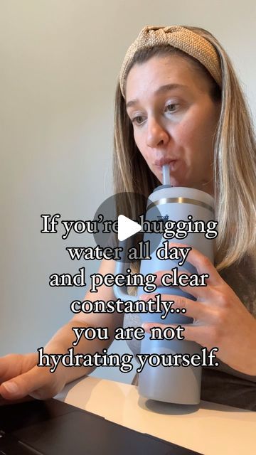 Kylene Bogden + Abby Grimm on Instagram: "Who is still wearing the “I drink a gallon of water every day” badge of honor?! 🎖️ 

Hate to break it to you, but you could be doing yourself a disservice... 😅😢

😤Taking a bathroom break every hour or multiple times an hour and finding that your urine is clear? You are actually dehydrating yourself, most likely. 

💧 Water is not the only way we hydrate our cells. We need water AND electrolytes, aka sodium, potassium, chloride, magnesium, and calcium. Especially if you are active most days of the week and actively loosing sweat during your workout. 

❗️Chugging water without minerals (or simply drinking beyond your body’s natural thirst) just because an IG influencer told you to, is likely resulting in dehydration by diluting and flushing out t How Much Water To Drink A Day, How To Drink More Water, Gallon Water Challenge, Drinking Water Benefits, Mineral Rich Foods, Ig Influencer, Celtic Salt, Potassium Chloride, Benefits Of Drinking Water