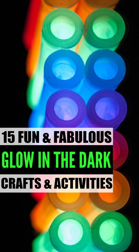 Glow In The Dark Crafts, Glow In The Dark Games, Salt Experiment, Dark Crafts, Diy Glow In The Dark, Glow Games, Glow Crafts, Glow Stick Party, Glow In Dark Party