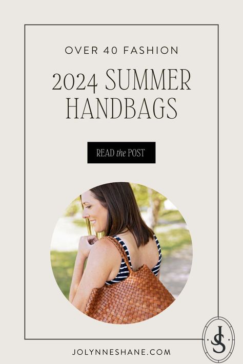 If you are on the hunt for new handbags for summer, look no further. Jo-Lynne Shane is sharing the biggest 2024 summer handbag trends. The summery textures — woven details, straw, crochet, and raffia fabrics are all in style for this season. Follow for more over 40 fashion finds and summer 2024 fashion trends. Jo Lynne Shane Fashion Over 40, Summer Bags 2024, Summer 2024 Fashion Trends, Summer 2024 Fashion, Over 40 Outfits, Over 40 Fashion, Fashion Trend Report, Handbag Trends, Trendy Belts