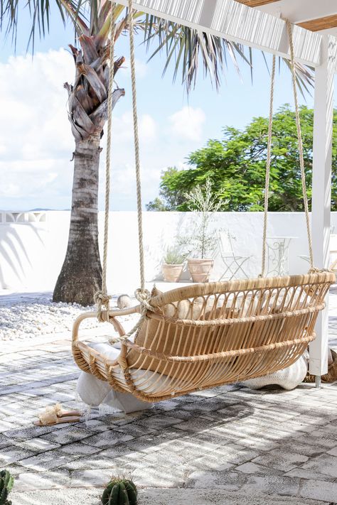 Beach Swings, Bali Swings, Bamboo Hanging Chair, Rattan Hanging Chair Outdoor, Byron Bay Hanging Chairs, Hanging Rope Chair, Swing Chair Outdoor, Boho Outdoor, Hanging Hammock Chair