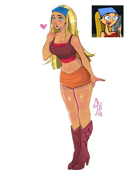 Lindsay Tdi Fanart, Lindsay Total Drama Fanart, Total Drama Redesign, Total Drama Fan Art, Total Drama Island Fan Art, Tdi Characters, Female Cartoon Characters, Drama Total, Female Cartoon