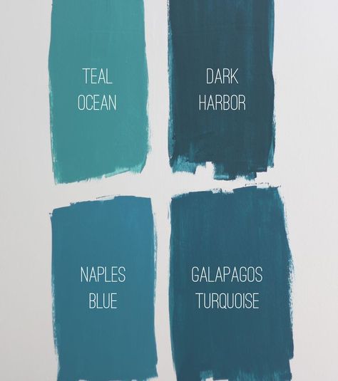 Favorite Benjamin Moore Teals: Teal Ocean, Dark Harbor, Naples Blue and Galapagos Turquoise Turquoise Bedroom Paint, Benjamin Moore Teal, Bedroom Paint Schemes, Best Bedroom Paint Colors, Turquoise And Teal, Dark Harbor, Blue Wall Colors, Interior Paint Colors Schemes, Bedroom Turquoise