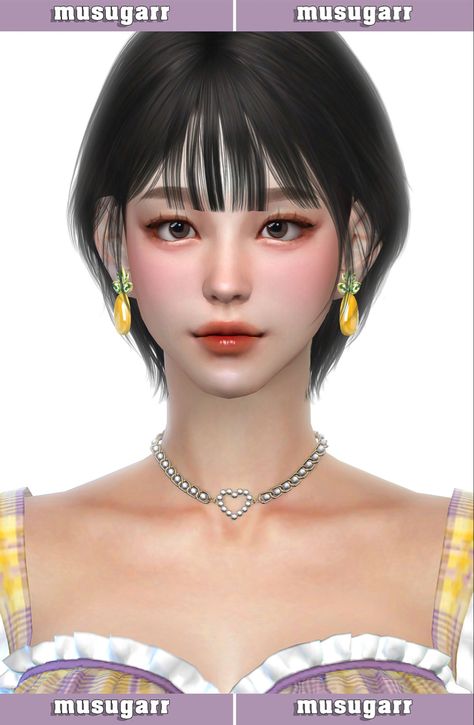 #sims4 #thesims4 #ts4 #creating #art #artist #cc #games #gaming #musugarr #maamuang Sims 4 Cc Hair Wolfcut, Sims 4 Hair Cc Female Short, Sims4 Cc Hair Short, The Sims 4 Short Hair Cc, Sims 4 Female Short Hair, Sims 4 Cc Wolfcut, Sims 4 Cc Asian Hair, The Sims 4 Cc Hair Korean, Sims 4 Cc Hair Short