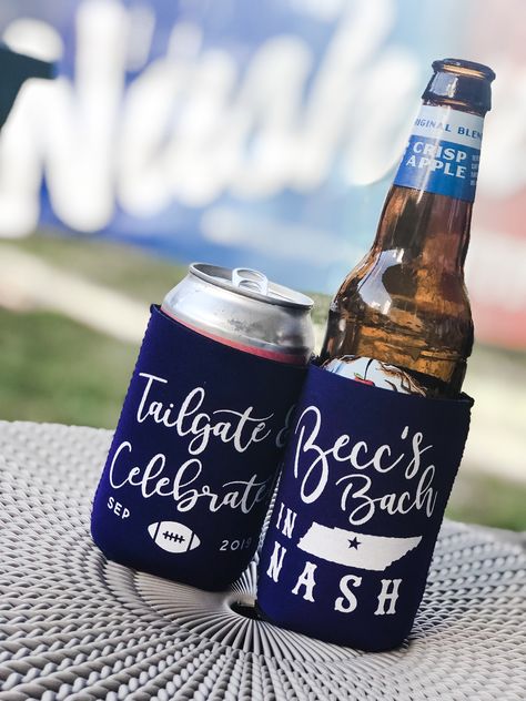 Tailgate Bachelorette Party, Football Bachelorette Party, Football Theme Bachelorette Party, Tailgate Shower Couples, Bach Party Koozies, Camp Bachelorette Koozie, Bachelorette Can Coozie, Bachelorette Koozies, Bach Themes