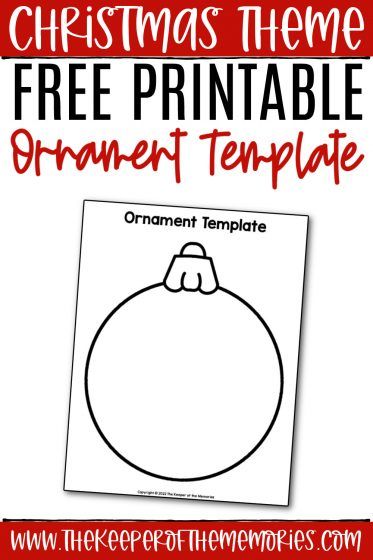 This Free Printable Christmas Ornament Template is perfect for all of your holiday-themed crafts and activities! Christmas crafts are the perfect way to wrap up your preschool Christmas themes. Grab your free printable template today! #christmas #ornament #template #preschool #kindergarten Printable Christmas Ornaments, Printable Christmas Decorations, Christmas Ornament Template, December Crafts, Ornament Template, Valentine's Day Crafts For Kids, Christmas Week, Preschool Christmas, Christmas Crafts For Gifts