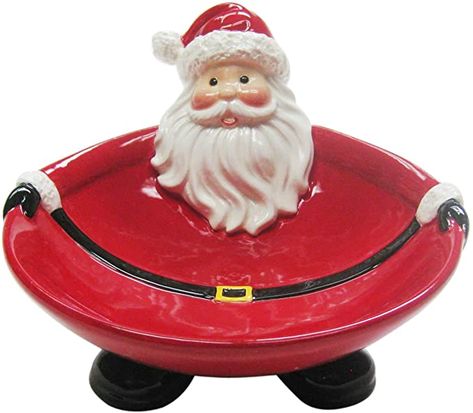 Santa Candy, Holiday Candy, Christmas Dishes, Pink Ceramic, Santa Clause, Candy Bowl, Decorative Bowl, Christmas Gift Box, Holiday Decor Christmas