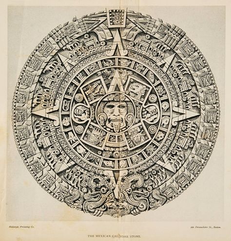 Mexican calendar stone Mexican Calendar, Dumbarton Oaks, Mayan Tattoos, Aztec Tattoo Designs, Ancient Aztecs, Stone Wall Art, Marquesan Tattoos, Mayan Calendar, Aztec Tattoo