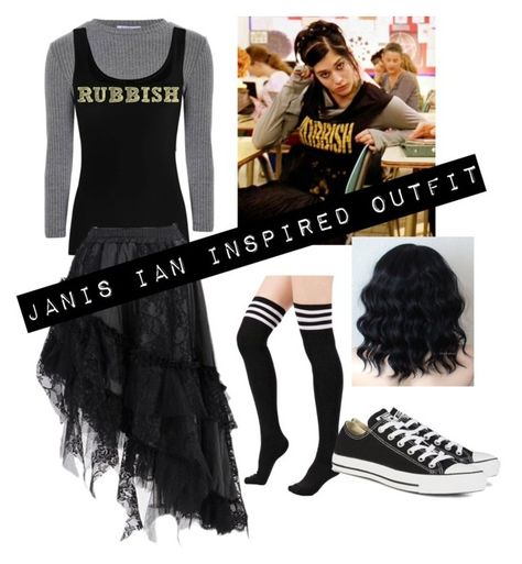 "Janis Ian inspired Outfit" by kellycrose ❤ liked on Polyvore featuring Glamorous, Twenty and Converse Janice Ian Costume, Janice Mean Girls Outfits, Janis Ian Mean Girls Outfit, Janis Ian Outfit Ideas, Janis Ian Costume, Janis Ian Inspired Outfit, Janis Mean Girls Outfit, Janis Ian Aesthetic, Janice Ian Outfit