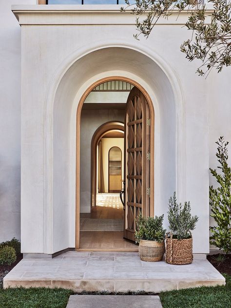 Arched Front Door, Light And Dwell, Organic Elements, Spanish Architecture, Vintage Doors, Spanish Style Home, Modern Elements, Garden Studio, Interior Photography