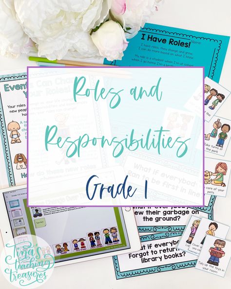 Roles and Responsibilities in Grade 1 - Tina's Teaching Treasures Roles And Responsibilities Grade 1, Changing Roles And Responsibilities Grade 1, Responsibility Activities For Elementary, Rights And Responsibilities First Grade, Teaching Responsibility In The Classroom, Grade 1 Social Studies Ontario, Roles And Responsibilities, Body Map, Read Alouds