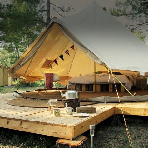 Forest Days Glamping - Lux bell tents one hour from Barcelona, Spain Tent Platform, Low Budget House, Van Dwelling, Cabin Tent, Luxury Tents, Bell Tent, Luxury Camping, Camping Glamping, Outdoor Tent