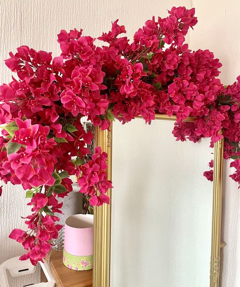 Red Bougainvillea, Artificial Bougainvillea, Outdoor Couch Diy, Bougainvillea Flower, Pink Bougainvillea, Brand Aesthetics, Couch Diy, Flower Installation, Picture Hook