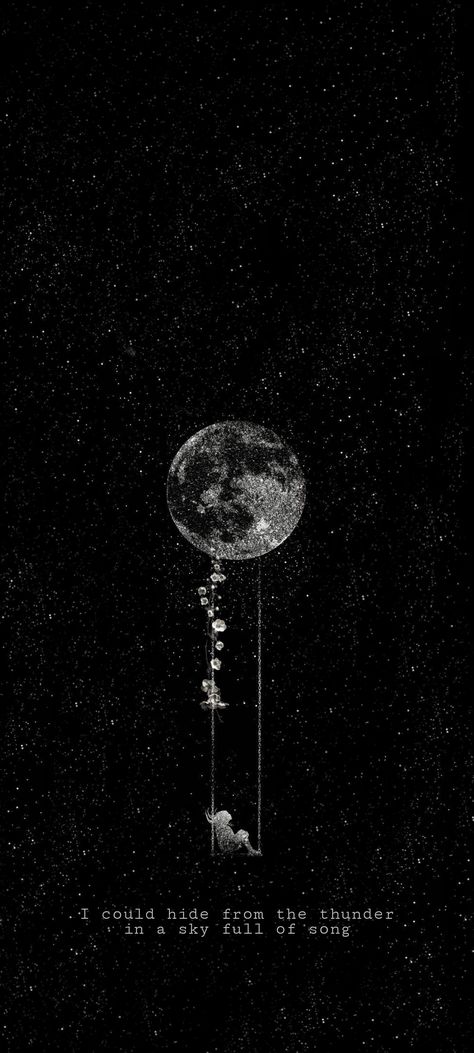 Wallpaper Iphone Lonliness, Wallpaper For Loneliness, Solitudeness Wallpaper, Moon And Stars Wallpaper Iphone, Sky Full Of Stars Wallpaper, Selenophile Aesthetic Wallpaper, Insomnia Aesthetic, Artsy Wallpaper, Anime Mood