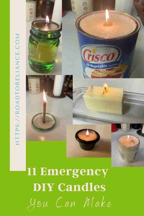 DIY Emergency Candles- Road to Reliance Diy Emergency Candles, Crisco Candle, Survival Candle, Leftover Candle, Live Off The Grid, Make A Candle, Emergency Candles, Diy Heater, Survival Skills Emergency Preparedness