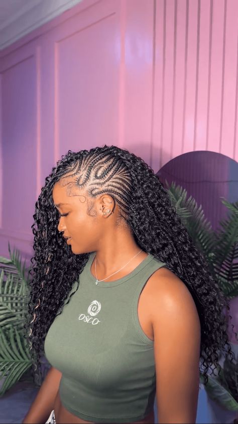 25 Boho Braided Mohawk Hairstyles For A Versatile 5-In-1 Look Mohawk Boho Braids Hairstyles, Cornrows With Boho Braids, Mowhak Boho Braids, Mohock Braids Hairstyles, Boho Lemonade Braids Black Women, Flip Over Mohawk Braids, Braided Boho Mohawk, Mowhak Hairstyle Female, Mohawk Braid Hairstyles