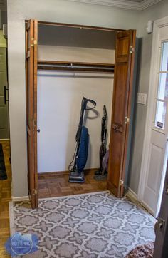 Entry Closet Storage Ideas, Laundry Room With Shoe Storage, Front Closet Mudroom, Small Space Mud Room Entry Ways, Living Room Closet Ideas, Small Entryway Closet Ideas, Foyer Closet Makeover, Front Closet Makeover, Hallway Closet Makeover