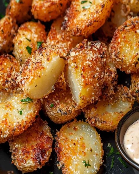 Parmesan Crusted Potatoes Recipe – Crispy & Delicious Parmesan Crusted Potatoes Air Fryer, Viral Crispy Garlic Parmesan Crusted Potatoes, Parmasean Crusted Smashed Potato, Viral Parmesan Crusted Potatoes, Parmesean Potatoes, Crispy Crunchy Parmesan Potatoes, Viral Crispy Parmesan Potatoes, Parmesan Crusted Potatoes, Crispy Parmesan Potatoes