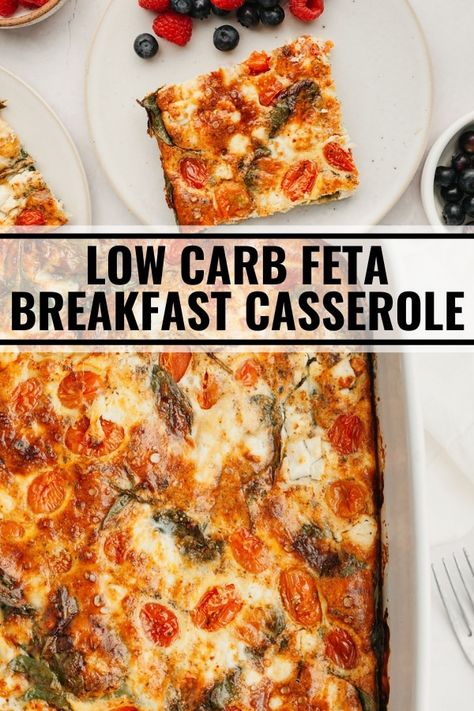 Low Carb Feta Breakfast Casserole - The Whole Cook Breakfast Casserole For Diabetics, Low Carb Breakfast Meal Prep, Breakfast Casserole Keto, Feta Breakfast, Keto Breakfast Casserole, Low Carb Frittata, Low Carb Breakfast Casserole, Endo Diet, Clean Keto