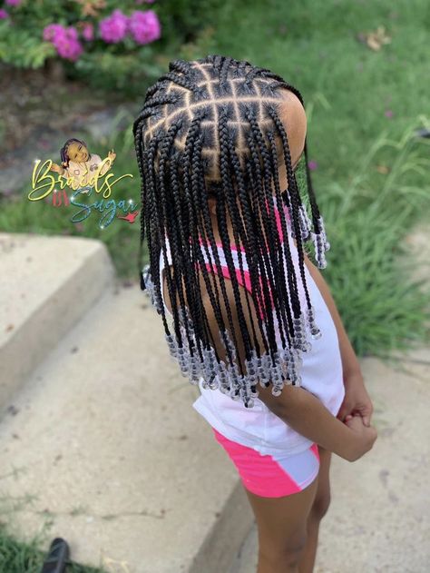 Toddler Knotless Braids, Kids Knotless Box Braids, Kids Knotless Braids, Kids Cornrow Hairstyles Natural Hair, Hairstyles With Curled Hair, Black Toddler Hairstyles, Kids Cornrow Hairstyles, Braid Styles For Girls, Baby Girl Hairstyles Curly