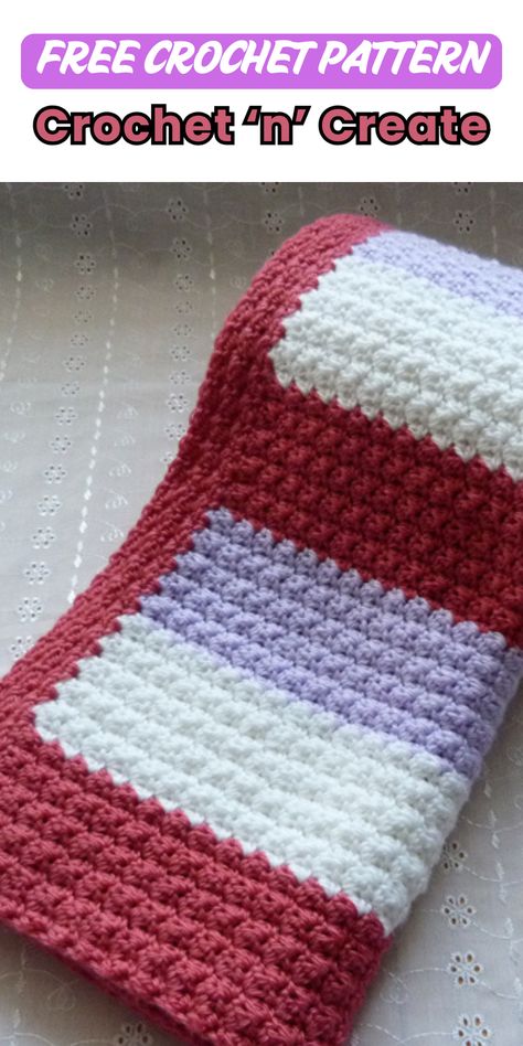 Free crochet pattern - Sedge Stitch Blanket from crochet 'n' create. Free fast, quick-easy-beginner-friendly! 'Don't forget to save' Easy Aphagan Crochet Pattern Free, Free Crochet Pattern For Blanket, Crochet Baby Blanket Stitches, Sedge Stitch Crochet Blanket, Daisy Farms Crochet Patterns Free, Fast Easy Crochet Baby Blanket Free Pattern, Easy Crochet Lap Blanket Patterns Free, Free Baby Blanket Patterns Crochet, Afghan Patterns Crochet Free