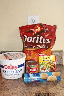 Mandie's Two Cents: Dorito's Taco Bake Dorito Taco Bake, Doritos Taco, Skillet Dishes, Taco Bake, Queso Dip, Christmas Foods, Healthy Food List, Food List, Mexican Recipes