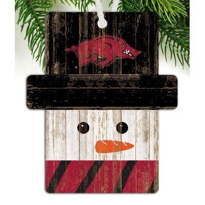 Snowman Scarf, Snowman Ornament, University Of Oklahoma, Snowman Ornaments, Texas A&m, Wooden Christmas, Decoration Christmas, Tree Decor, Holiday Celebration