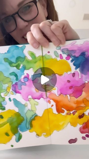 Abstract Art Ideas Watercolor, Marker Watercolor Art, Ink Over Watercolor, Watercolor On Canvas Ideas, Watercolor Project Ideas, Watercolor Art Therapy, Easy Watercolor Sketchbook Ideas, Sharpie And Watercolor Art, Watercolor With Pen Outline