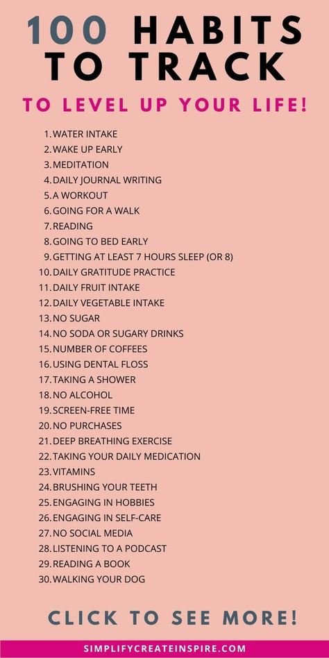 100 healthy habits to track if you're looking for ideas on how to use a habit tracker. These habit-tracking ideas will help you create productive routines and habits in your life to improve your life and live intentionally. This includes a free printable habit tracker that you can use to track your habits. Free printable tracker How To Get A Better Lifestyle, Change Lifestyle Ideas, 100 Habits To Track, Healthy Habits Routine, How To Change Your Habits, How To Get Back On Track Life, How To Live A Healthy Life, How To Live A Good Life, Daily Habits To Track