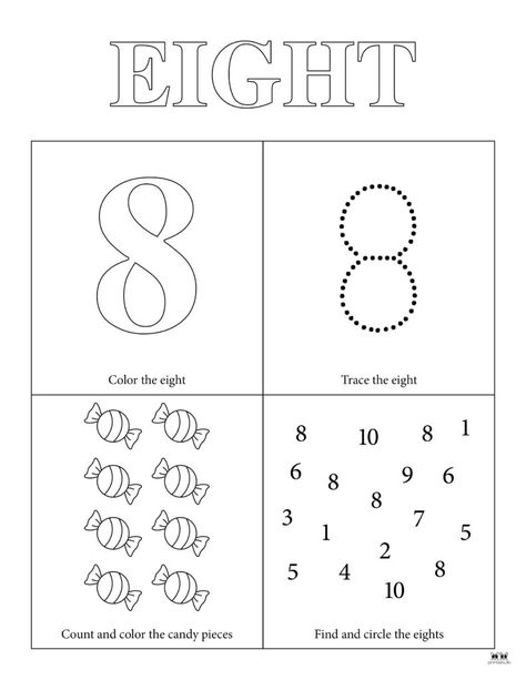 Choose from fifteen unique Number 8 tracing worksheets to help your young learner master this number. Print from home. 100% FREE! 8 Worksheets Preschool, Number 8 Worksheet Kindergarten, Number 8 Preschool Activities, Number 8 Preschool, Number 8 Activities, Number 8 Activities For Preschool, Number 8 Worksheets For Preschool, Number 8 Worksheet, Friendship Preschool