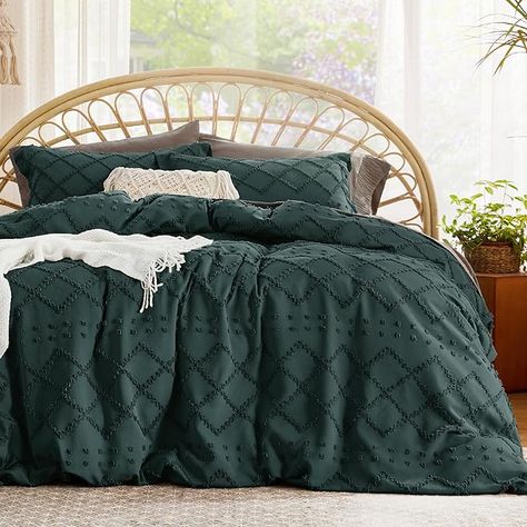 Amazon.com: Bedsure Boho Duvet Cover Queen - Boho Bedding, Tufted Queen Duvet Cover for All Seasons, 3 Pieces Embroidery Shabby Chic Home Bedding Duvet Cover (Forest Green, Queen, 90x90) : Home & Kitchen Fluffy Duvet, Embroidered Duvet Cover, Boho Duvet Cover, Boho Duvet, Duvet Cover Queen, Green Duvet Covers, Shabby Chic Home, Green Queen, Dog Bed Furniture