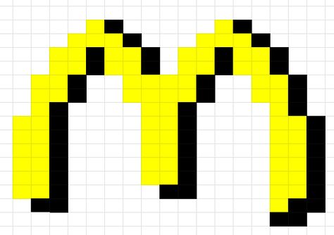 Mcdonalds Pixel Art, Mcdonalds Logo, Pixel Art, Minecraft, Gaming Logos, ? Logo, Quick Saves, Art, Logos