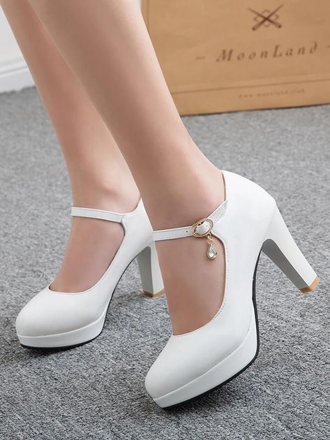 Cow Hide Shoes, High Heel Dress Shoes, Rhinestone High Heels, High Heel Dress, White High Heels, Popular Shoes, Cute Heels, Rhinestone Decor, Prom Shoes