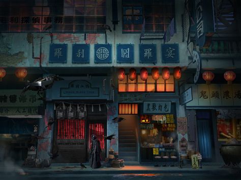 Cyberpunk Alley Concept Art, Game Building Concept Art, Cyberpunk House Concept Art, Cyberpunk Convenience Store, Cyberpunk Street Concept Art, City Street Concept Art, Tokyo Concept Art, Cyberpunk Building Concept Art, Cyberpunk Environment Concept Art