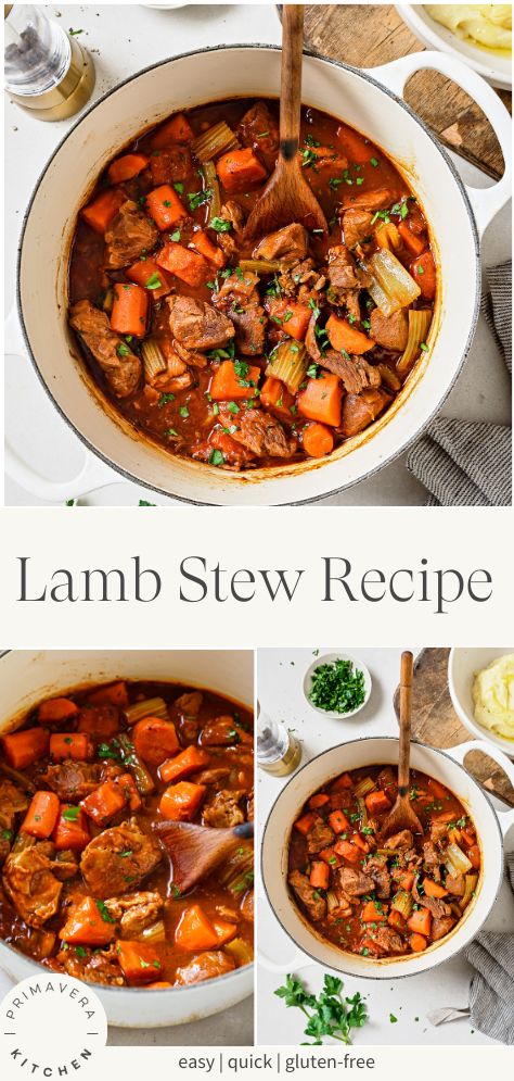 You’re going to love this Lamb Stew Recipe. It’s so comforting, easy to make, and the leftovers are even better the next day! Perfect for St. Patrick's Day Dinner! Lamb Stew Recipes, Healthy Spring Recipes, Healthy Winter Meals, Cabbage And Sausage, Healthy Meat Recipes, Lamb Dishes, Lamb Stew, Fall Recipes Healthy, Winter Dinner Recipes