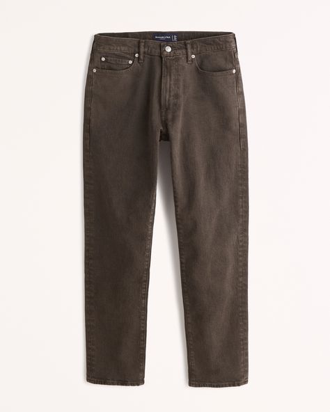 Men's 90s Straight Jean | Men's Bottoms | Abercrombie.com Brown Denim Pants, Straight Jeans Men, Clothing Wishlist, Mens 90s, Abercrombie Jeans, Men's Bottoms, Brown Jeans, Dream Man, Jeans Men